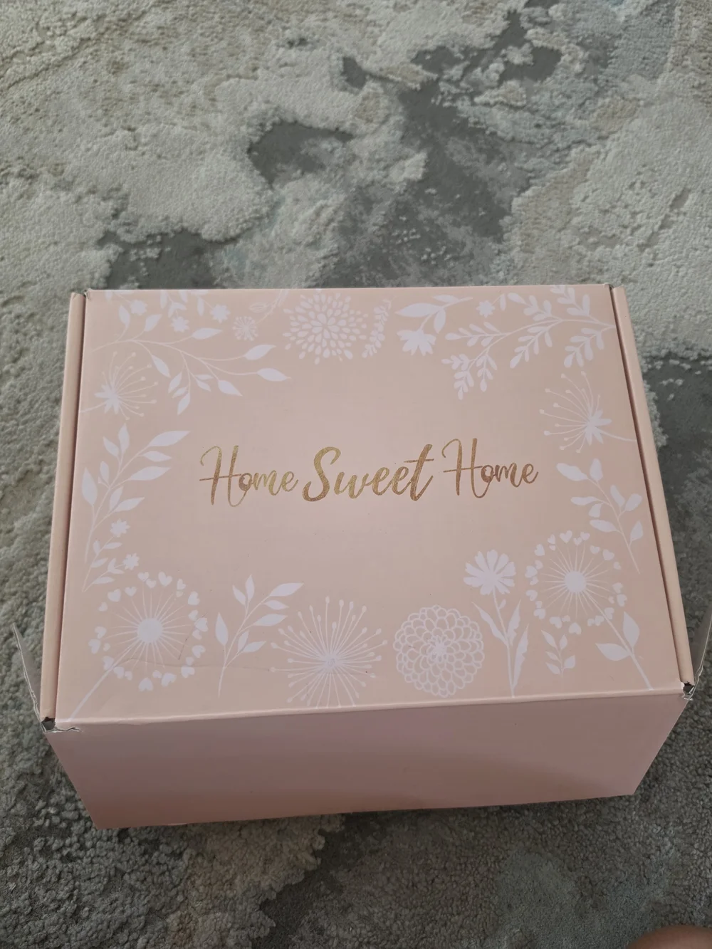 New Home 'Home Sweet Home' Bamboo Cutting Board Gift Set with White & Black Mugs